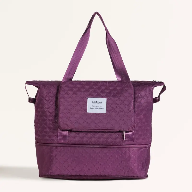 Montara Wine Magenta Chic Foldable Expandable Travel Bag 1