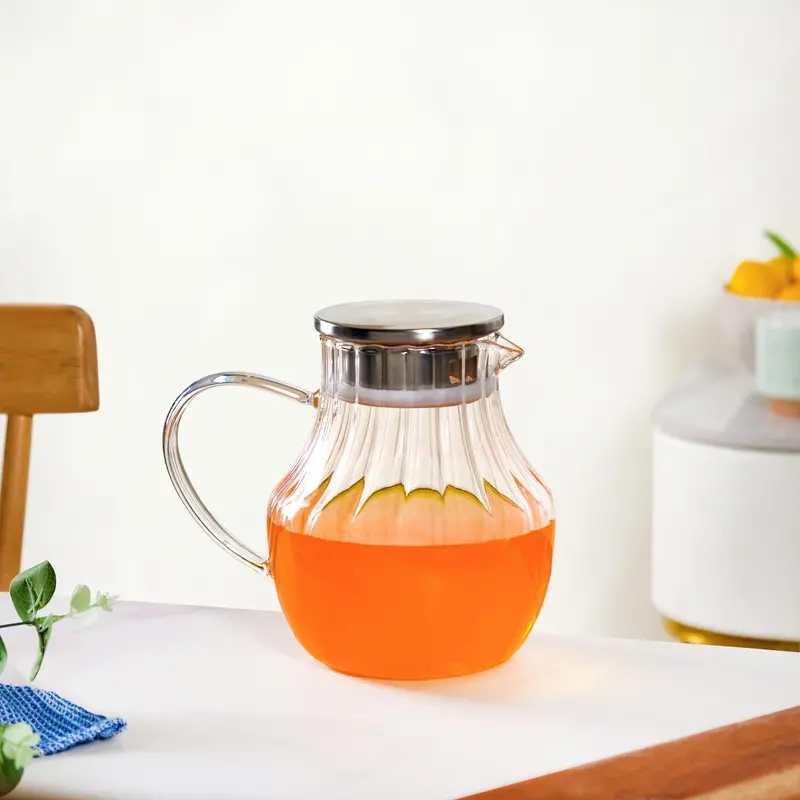 Morning Pour Borosilicate Juice Jug – 1.2L Heat-Resistant, Dishwasher-Safe Pitcher 1