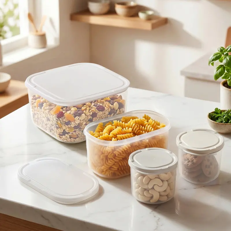 Nestable Food Storage Set – 4-Piece Stackable Containers, 2150 Ml Total Capacity 1