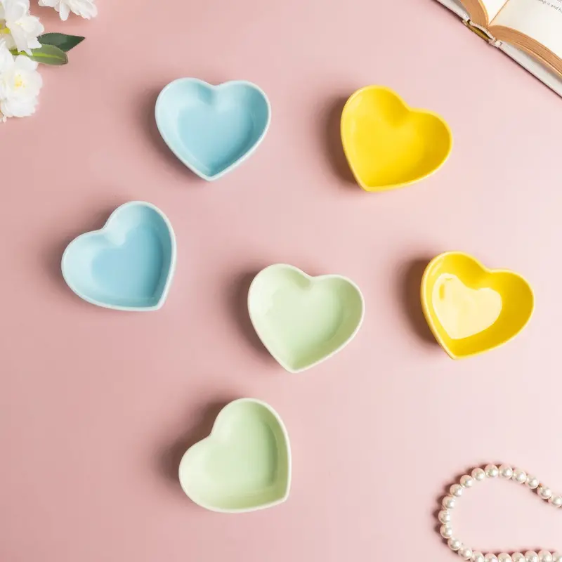 Pair Of Heart-Shaped Decorative Plates 1