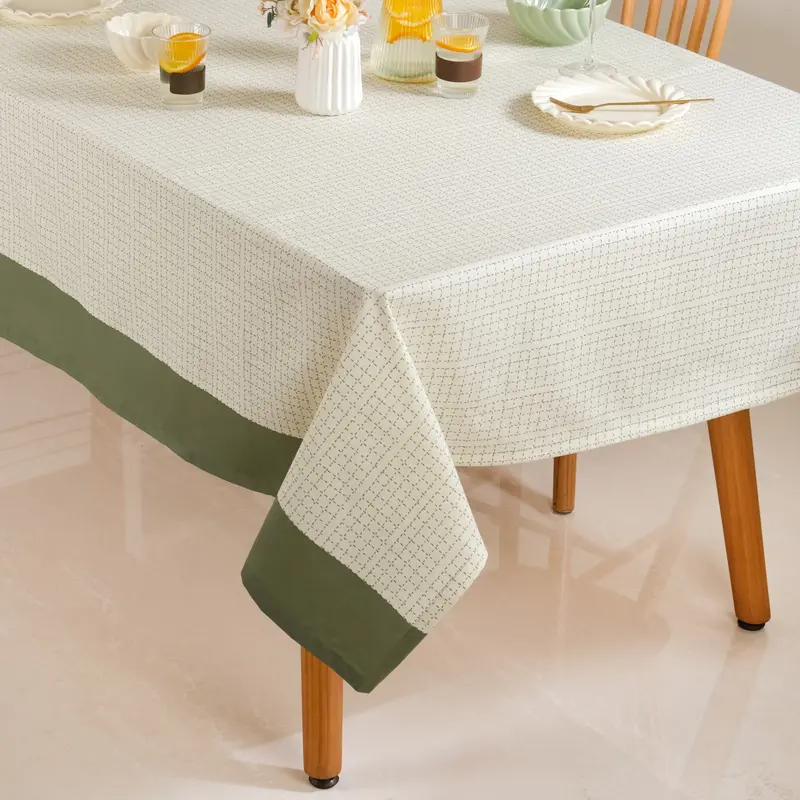 Palm Grove 6-Seater 100% Cotton Tablecloth – 203 X 152 Cm 1