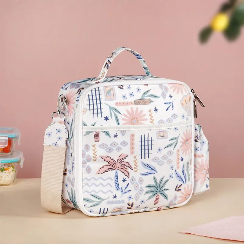 Palm-Inspired Bento-Style Insulated Lunch Bag 1