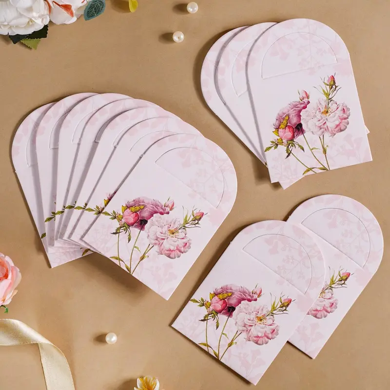 Pastel Pink Garden Rose Money Envelopes (12 Pcs) 1