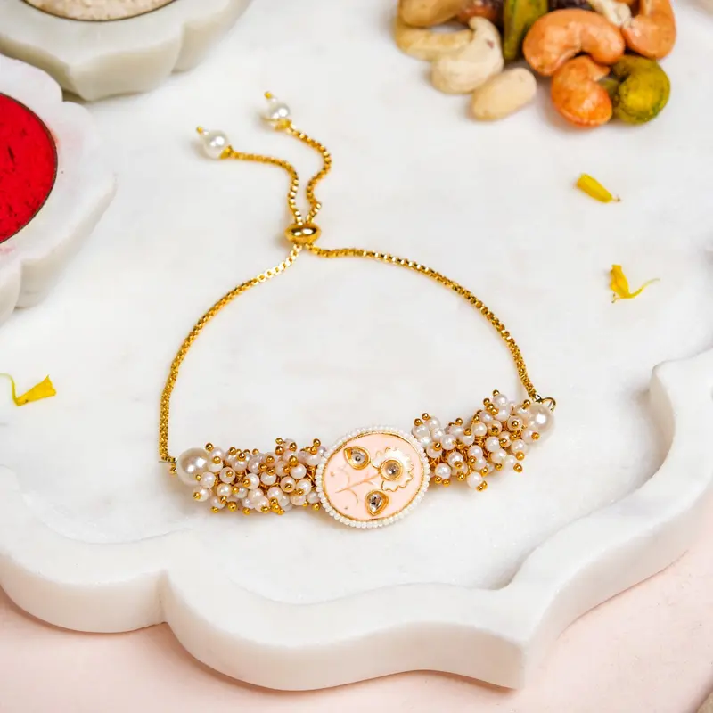 Peach Blossom Themed Rakhi Gift Box 1