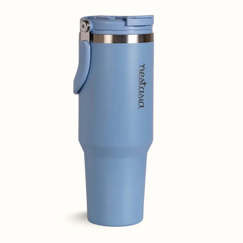 Picksip 40 Oz Leak-Resistant Tumbler With Top Carry Handle – Blue Frost 1