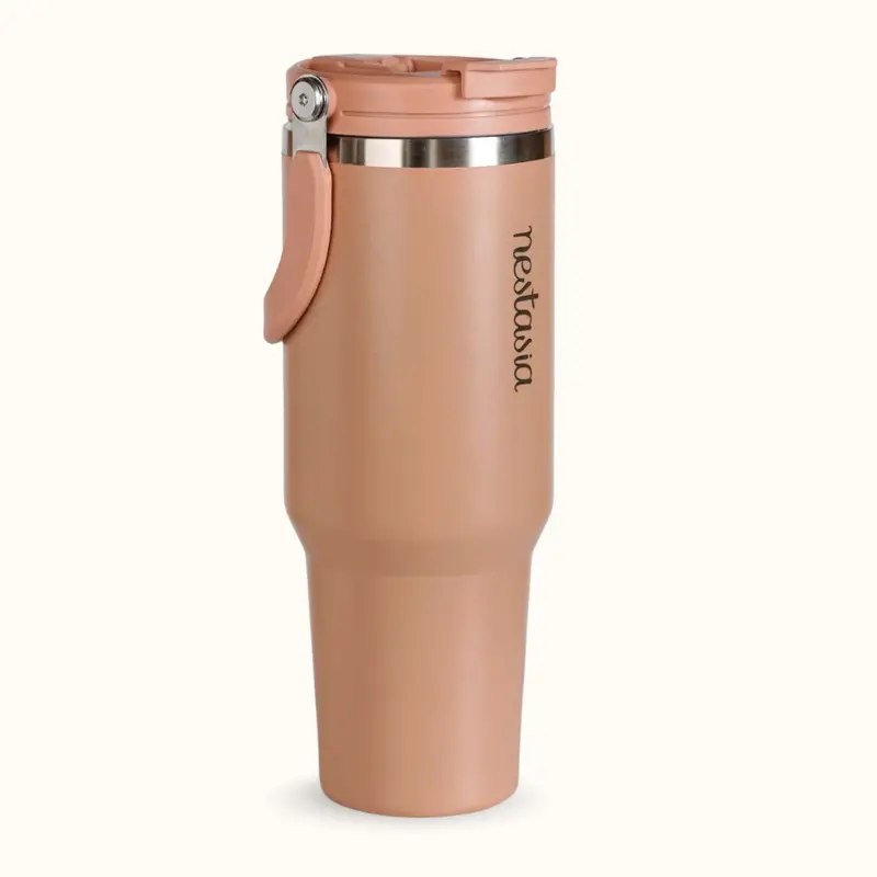 Picksip 40Oz Insulated Tumbler – Soft Nude Peach Colorway 1