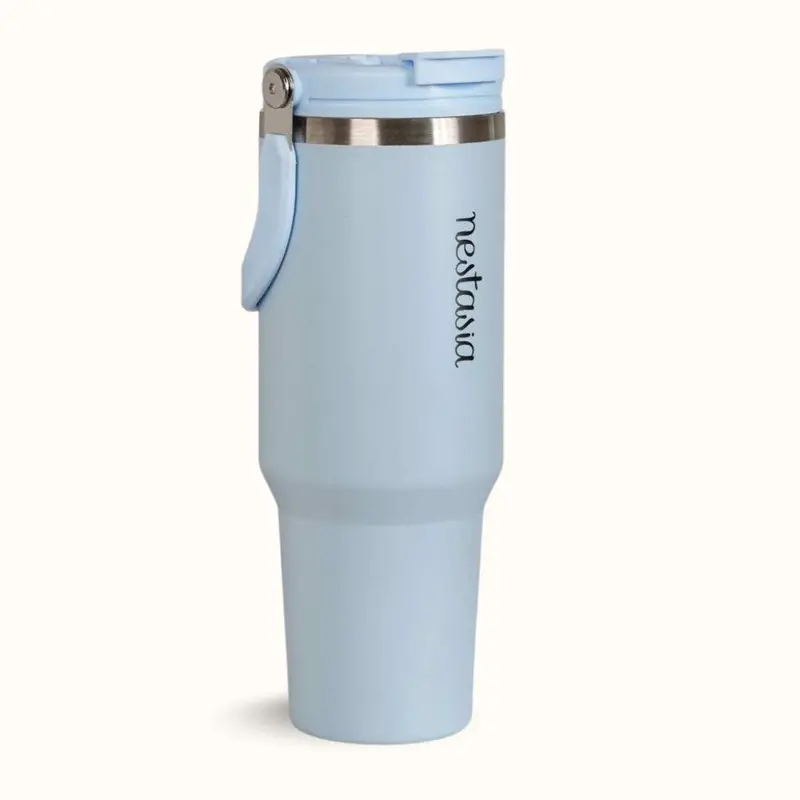 Picksip Insulated 40Oz Tumbler With Top Handle – Baby Blue Jay, 1200Ml 1