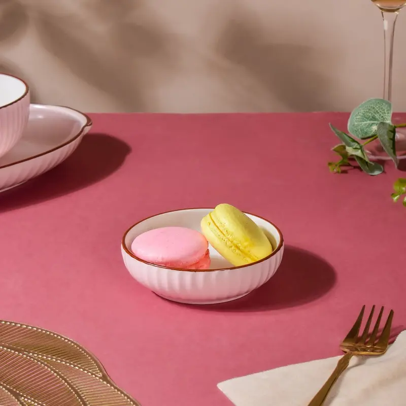 Pink Dune-Texture Dessert Plate 1