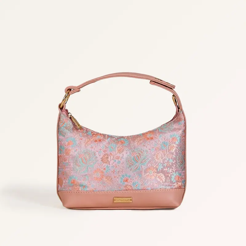 Pink Eden Handbag – Trendy Soft-Sided Shoulder Bag 1
