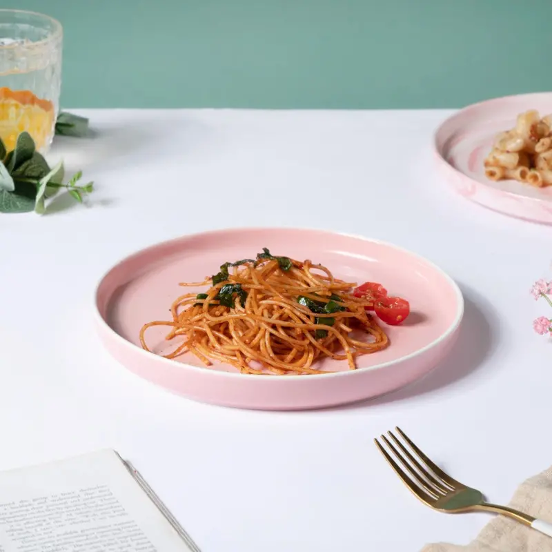 Pink Floral Pattern Serving Plates 1