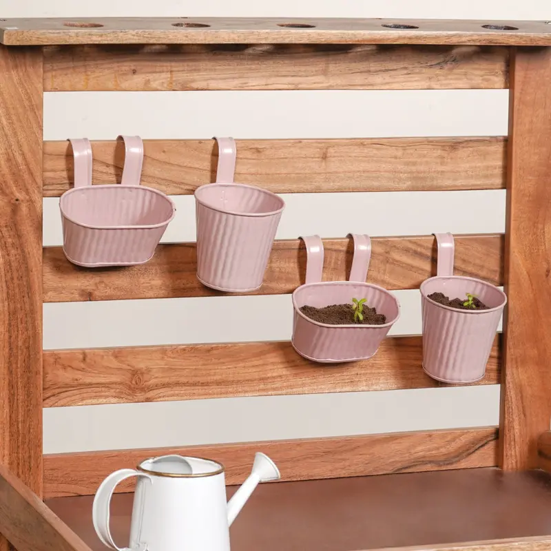 Pink Mini Hanging Planter Collection – Set Of Four Decorative Pots 1