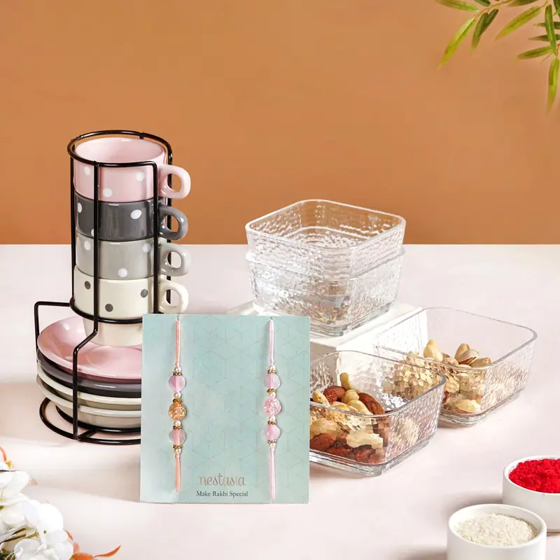 Playful Dots & Knots Rakhi Gift Set – Stylish And Thoughtfully Packed 1