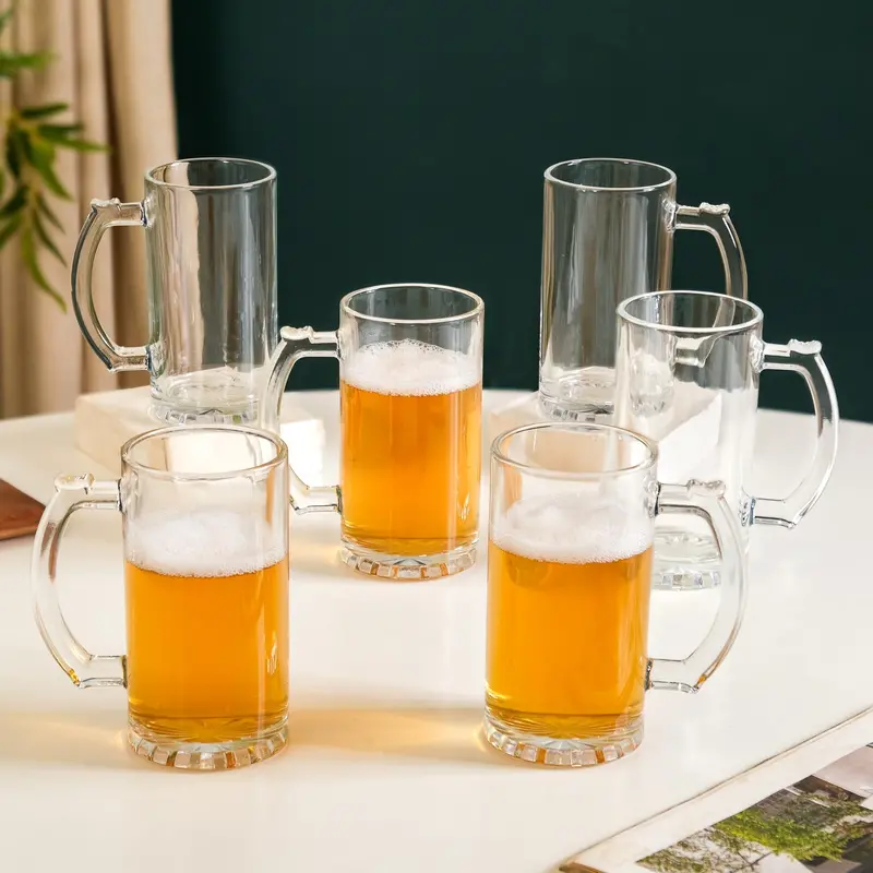 Premium Heavy-Duty Beer Mugs – Tall Glass Set Of 6 (520Ml Each) 1