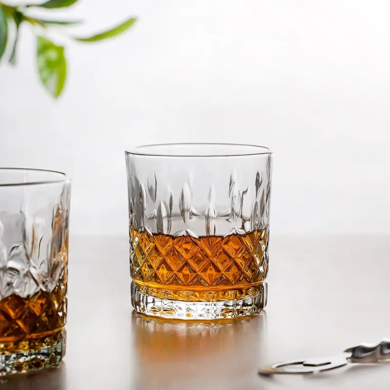 Prism-Cut Crystal-Effect Whiskey Tumblers – Set Of 6, 230Ml 1