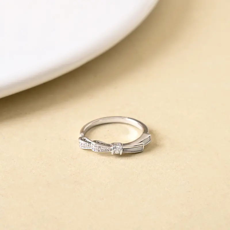 Promise Ribbon Silver Ring 1