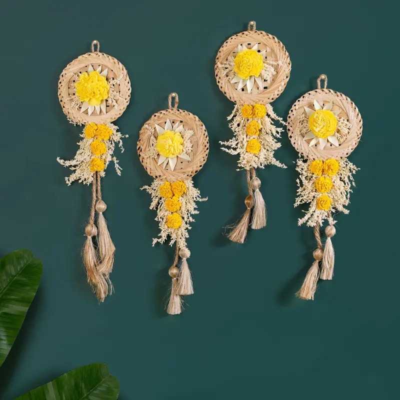 Real Dried Flower Wall Decor – Set Of 4 1