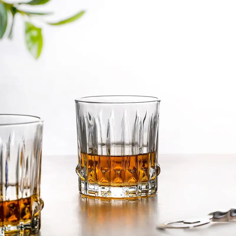 Ribbed Jewel-Style Premium Rocks Glasses – Set Of 6, 230Ml 1