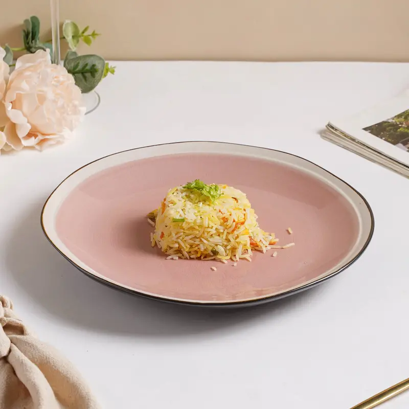 Rosamel Pink Glossy Dinner Plate – 10.5" Diameter 1