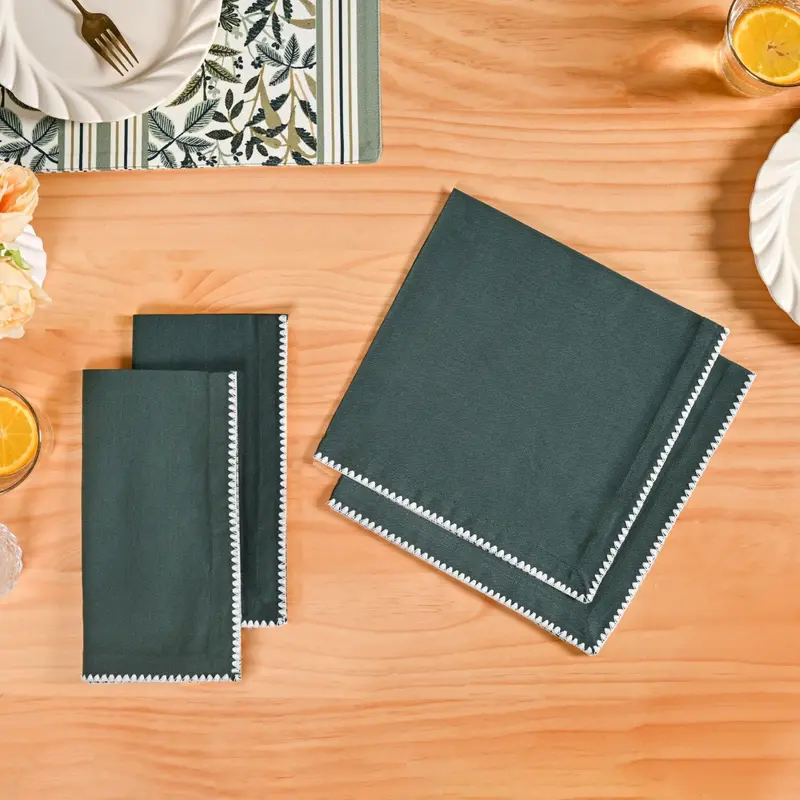 Sacramento Green Water-Resistant Napkin Set – Set Of 4 1