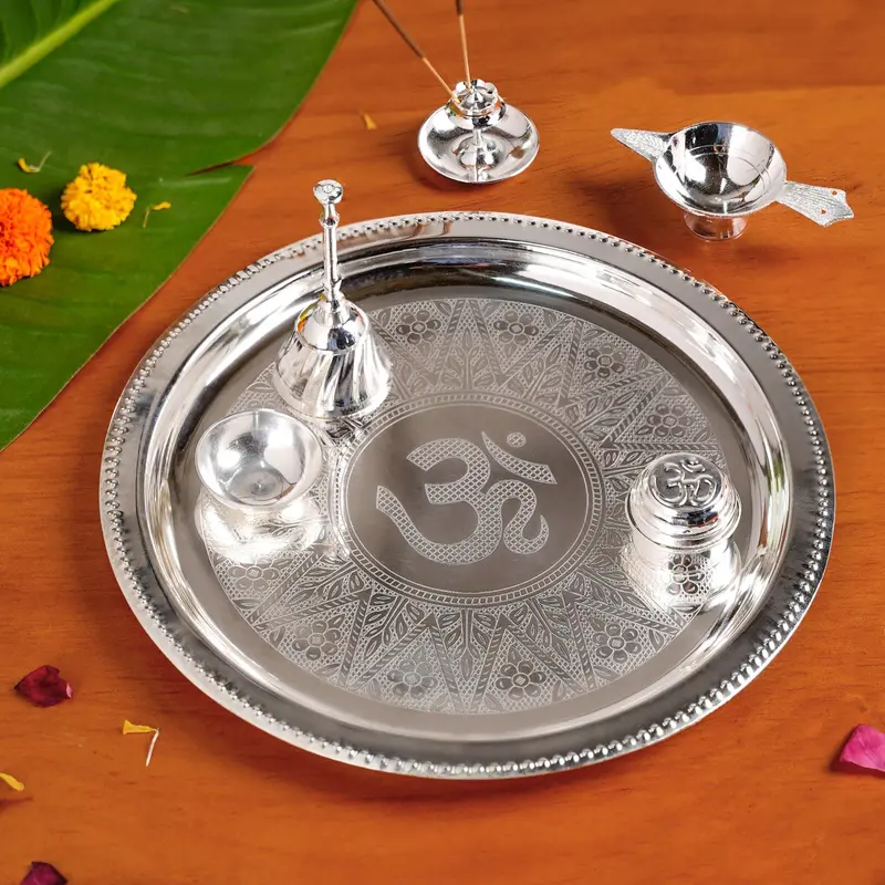 Sandhya Aarti Thali Set – 6-Piece Evening Worship Collection 1