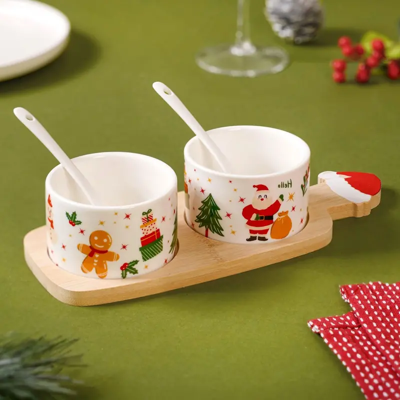 Seasonal Serving Set: Snack Platter, Spoons & Tray (5-Piece) 1