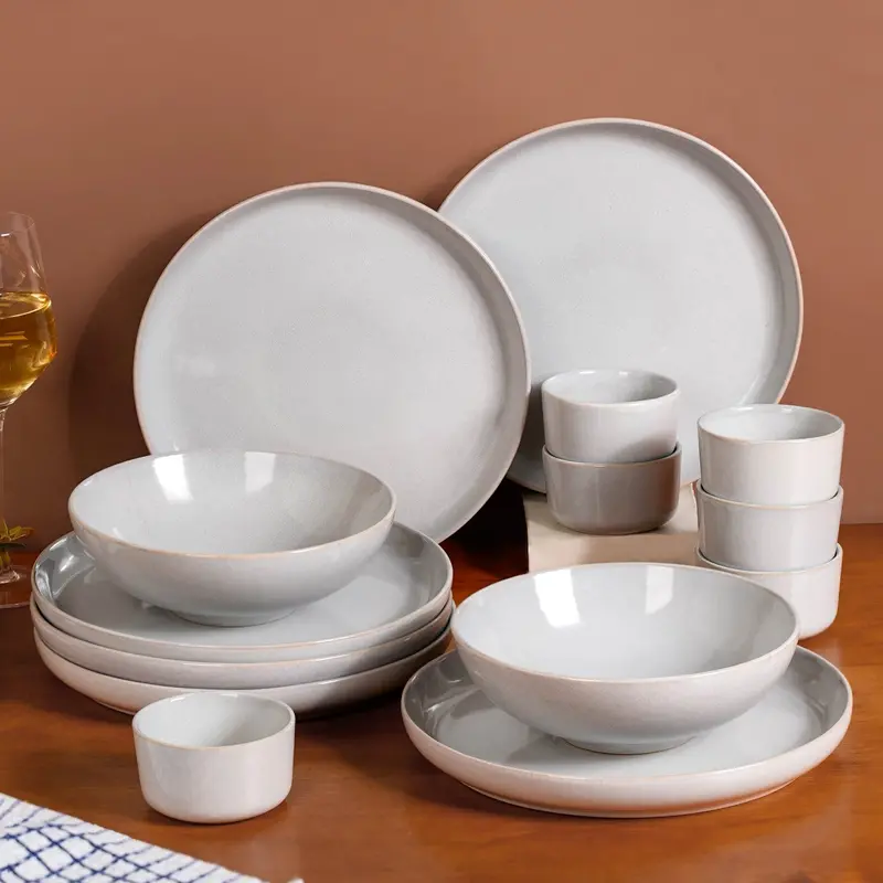 Sera Grey 14-Piece Modern Dinnerware Set For Six 1