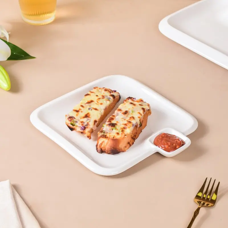 Serena Lily White Modular Section Plate – Small Square 1