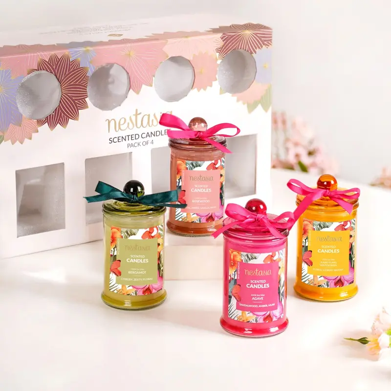 Serene Scents Candle Collection – Calming 4-Piece Fragrance Set 1