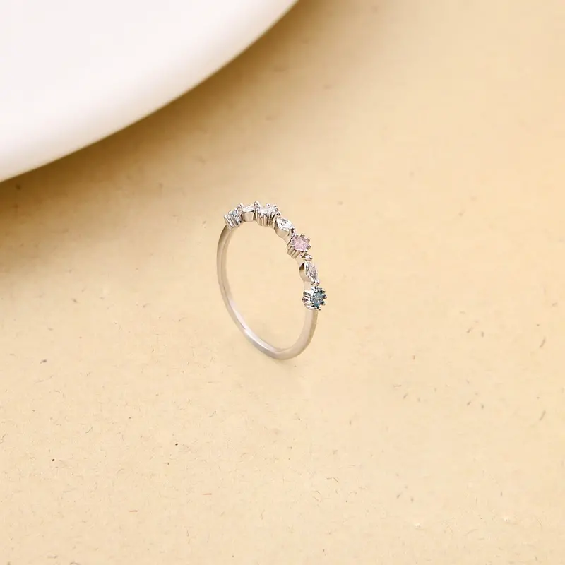 Shimmer In Harmony Silver Ring — Balanced Metallic Radiance 1