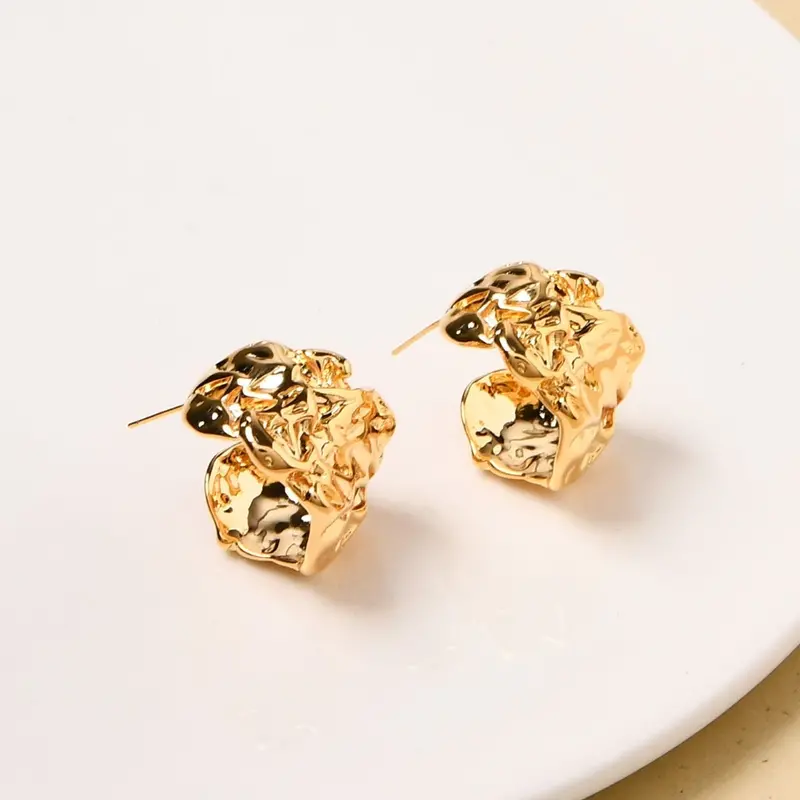 Sienna Gold Hoop Earrings 1