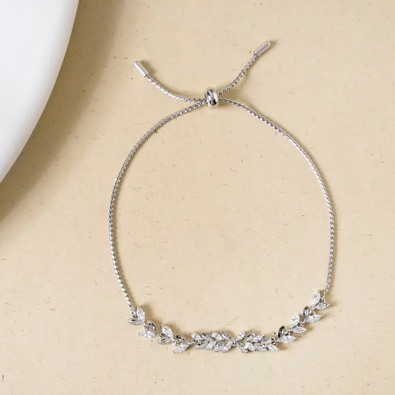 Silver Leafline Adjustable Bracelet 1
