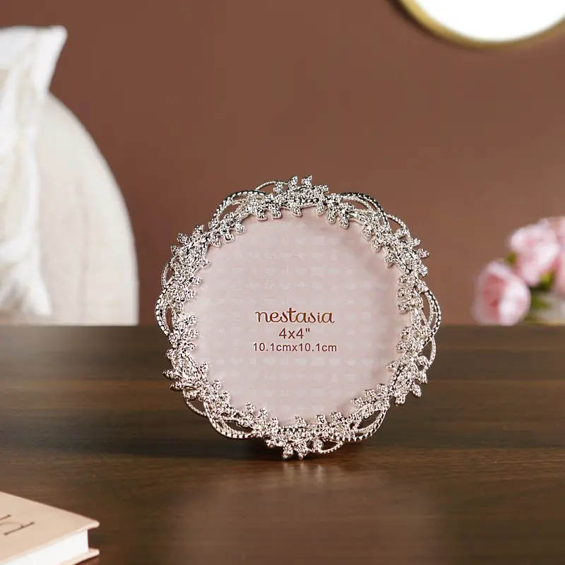 Silver Wreath-Themed Square Photo Frame (10X10Cm) 1