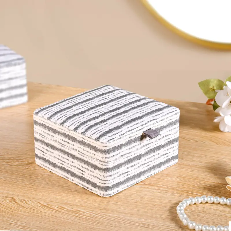 Slateline Jewellery Box – Sustainable Multi-Compartment With Mirror 1