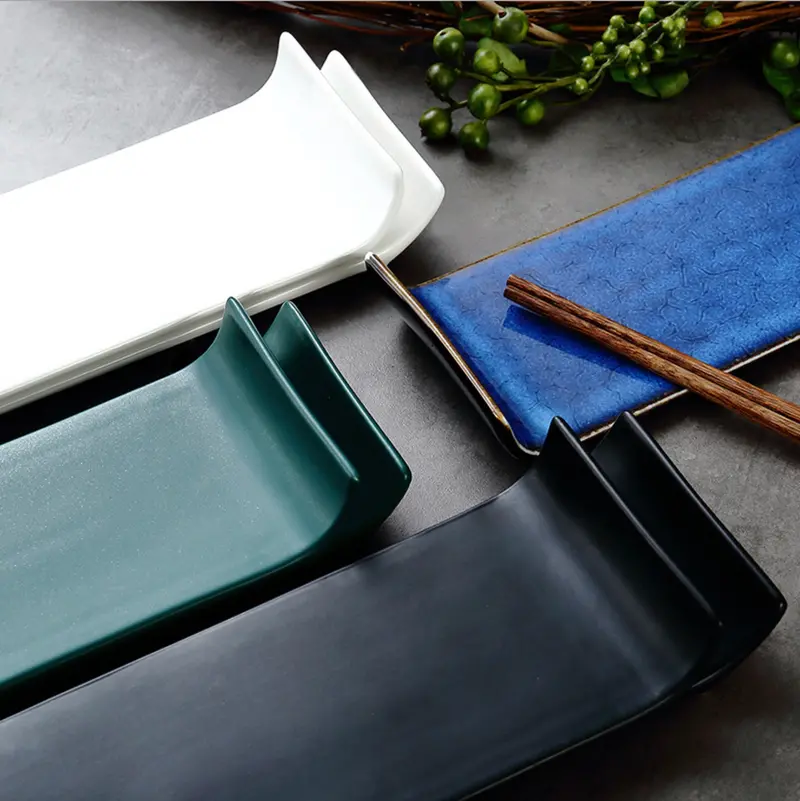 Sleek Black Sushi Serving Platter 1