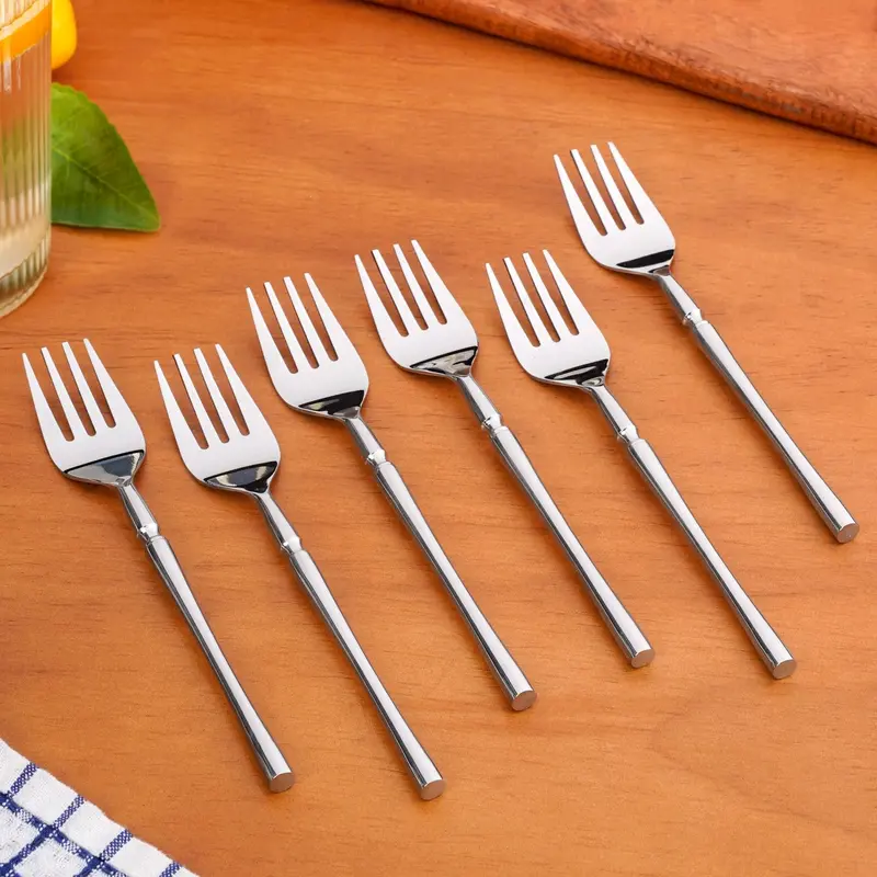 Sleek Stainless Steel Fork Set (6-Piece) 1