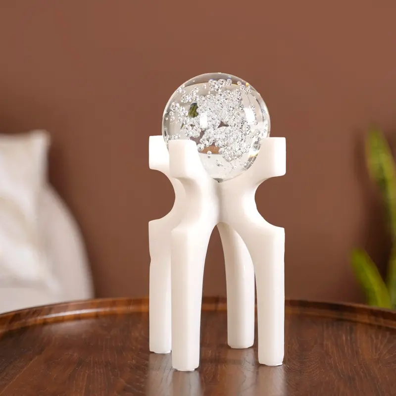 Small Glass Orb Centerpiece – Simple, Reflective Table Accent 1