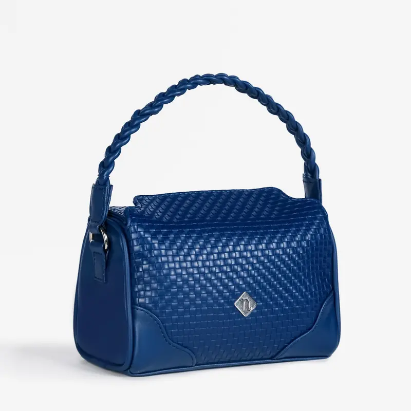 Soi Corde Blue Structured Handbag 1