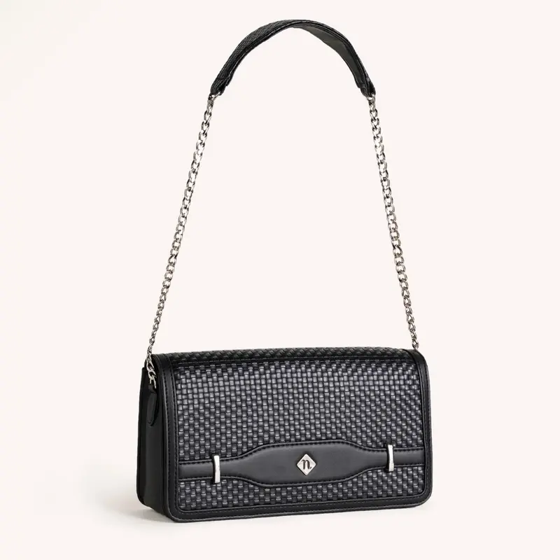 Soi Tresse Black Lightweight Sling Bag For Women 1
