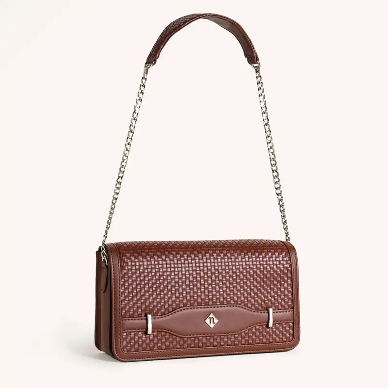 Soi Tresse Brown Crossbody Sling Bag For Women 1