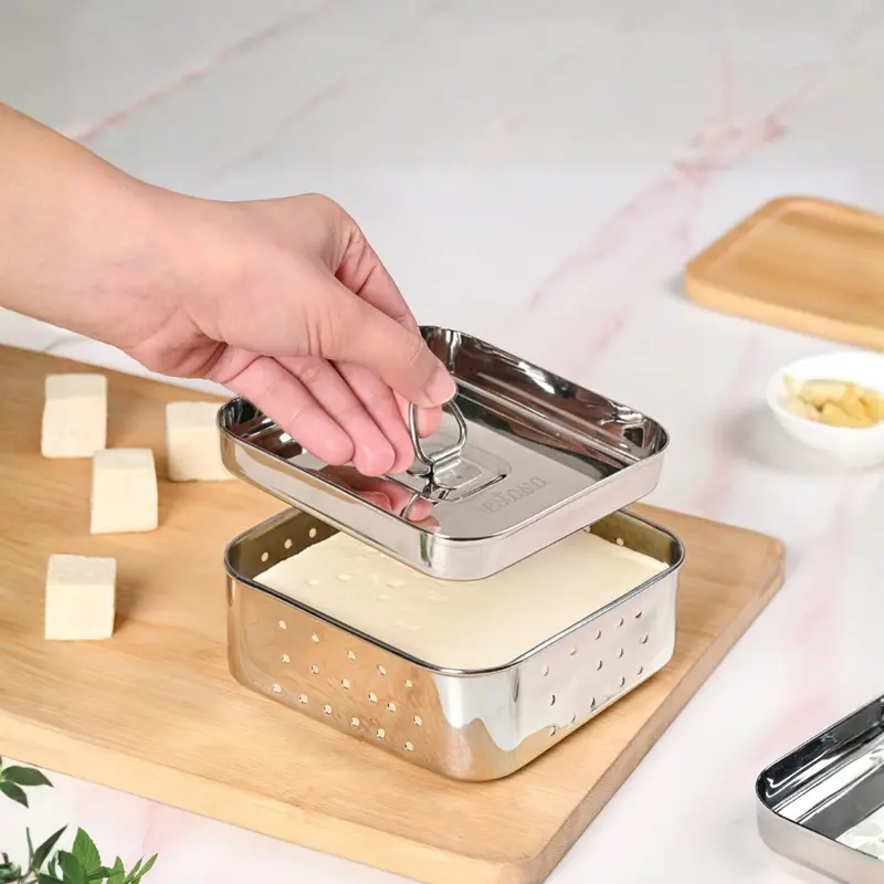Stainless Steel Paneer Maker Kit – Mold + Press, 550 Ml Capacity 1