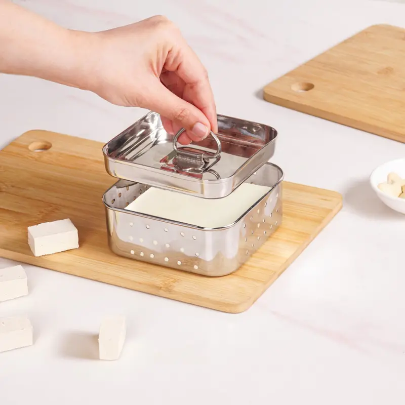 Stainless Steel Paneer Press & Mold – 450Ml Diy Cheese Maker 1