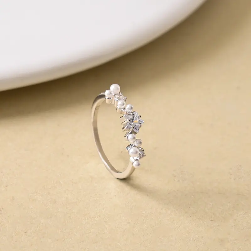 Starlit Elegance Sterling Silver Band 1