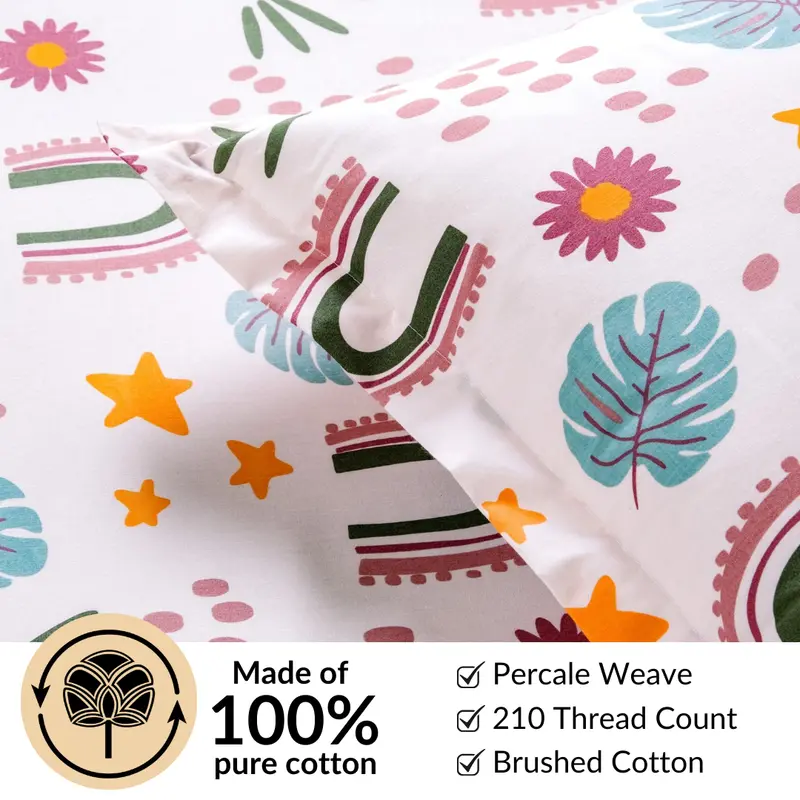 Starry Meadow Pastel-Tone King Cotton Bedding Set – 275 X 275 Cm 1