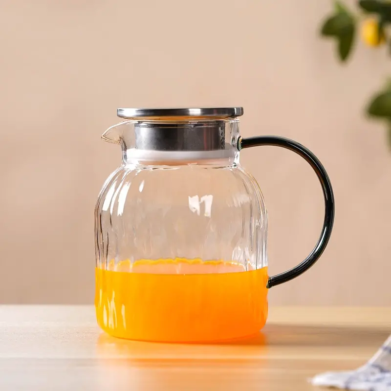 Strainer-Lid Juice Jar – 1L Bpa-Free Glass 1