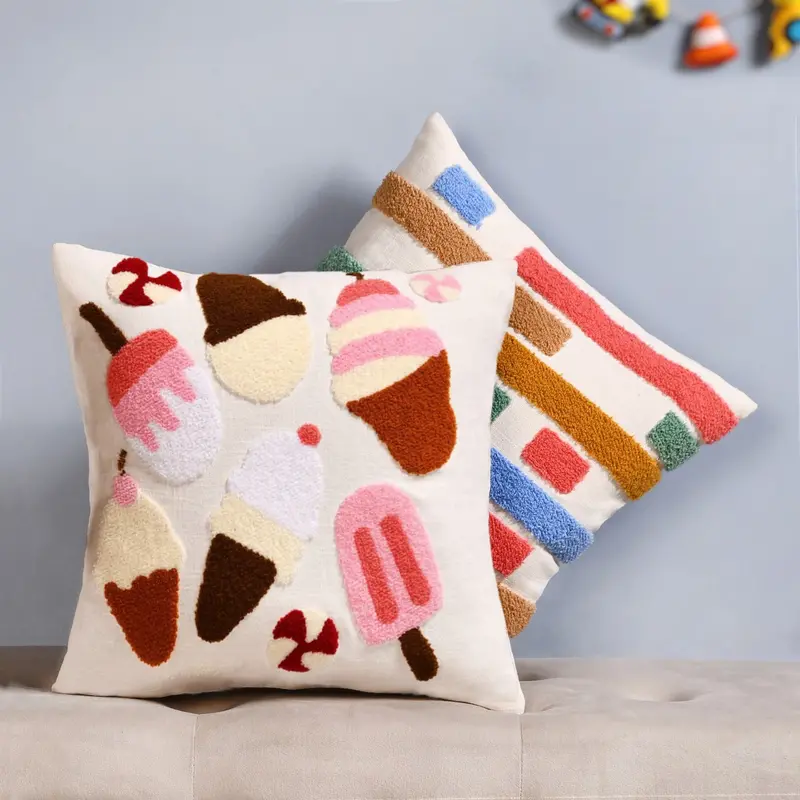 Sugar Rush Pillow Cover Duo – Two 40X40 Cm Playful Candy-Colored Cushion Cases 1