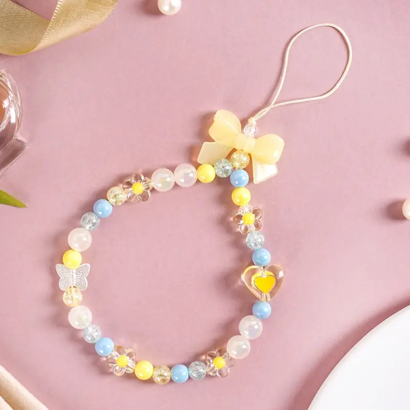 Summer Blues Phone Charm Strap – Cool-Toned Coastal Vibe 1