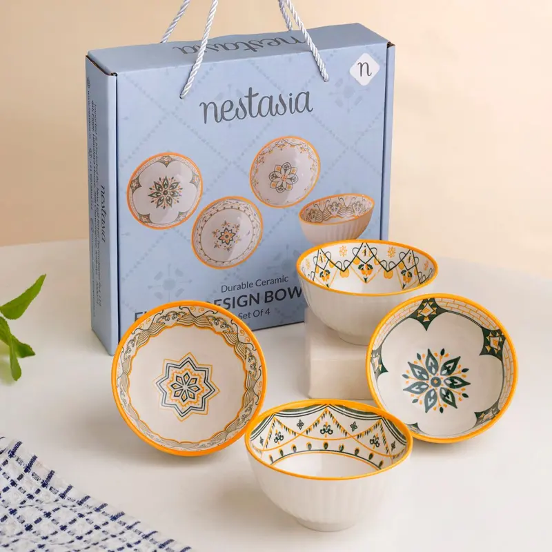 Sunny Bloom 4-Piece 300Ml Snack Bowl Collection 1
