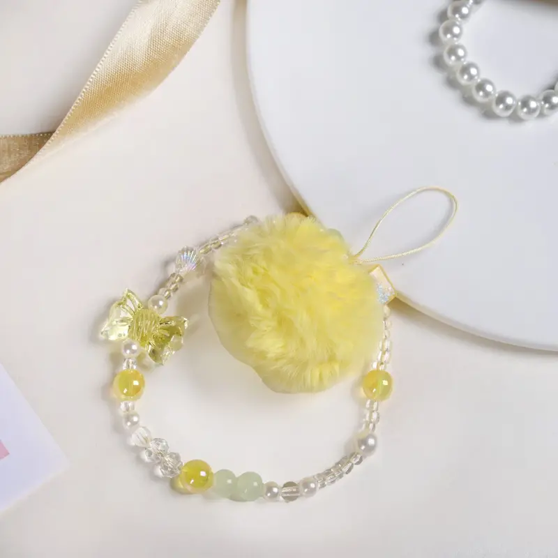 Sunshine Pom-Pom Phone Strap 1