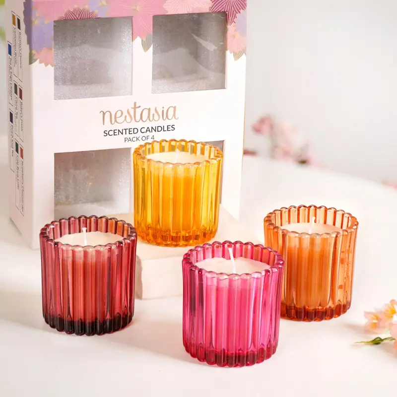 Sweet Moments Scented Candle Set – Delightful 4-Piece Fragrance Collection 1