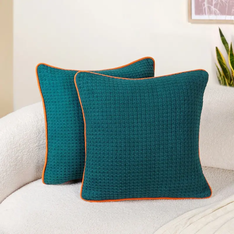Tangtrim Decorative Cotton Couch Cushion Covers (2-Piece) 1